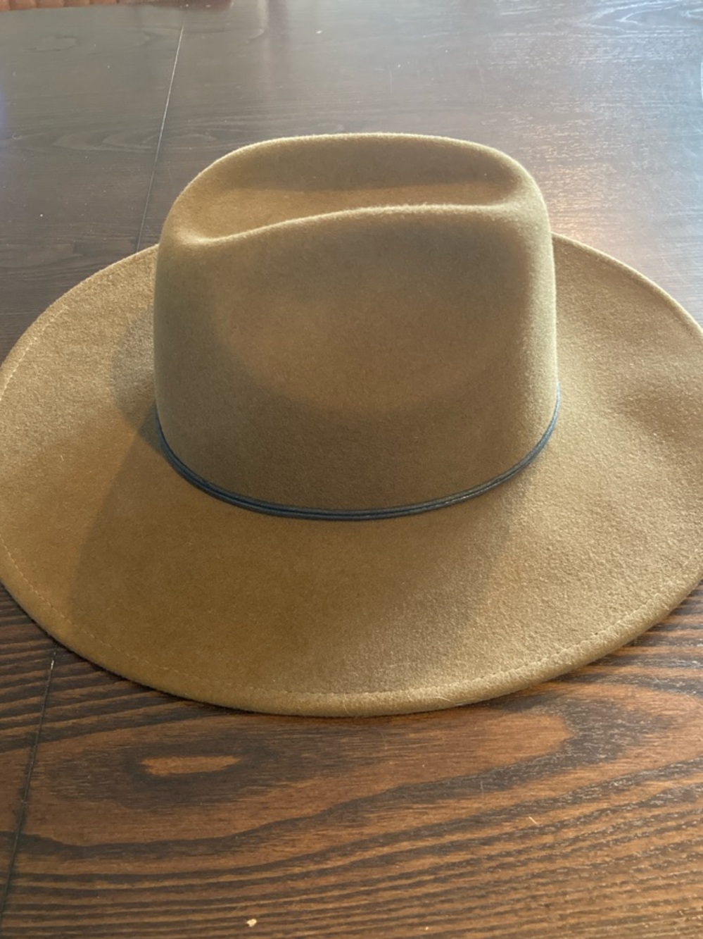 Oddjob wide brimmed felt fedora hat in brown